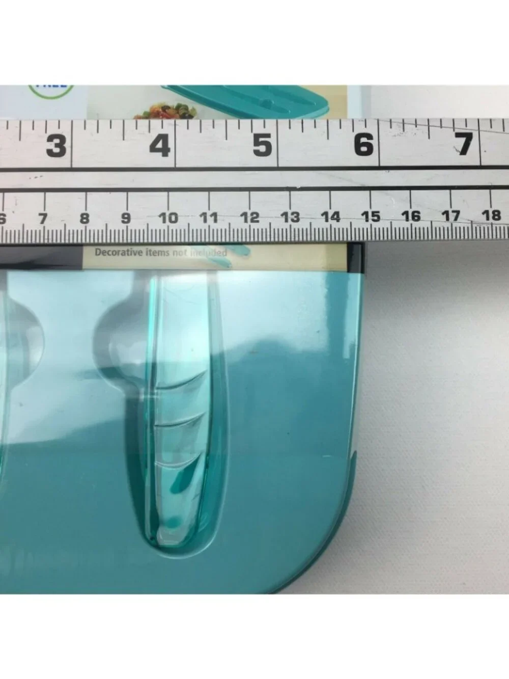 Divided Lunch Box Food Container Fork & Knife BPA Free Teal Lid Turquoise